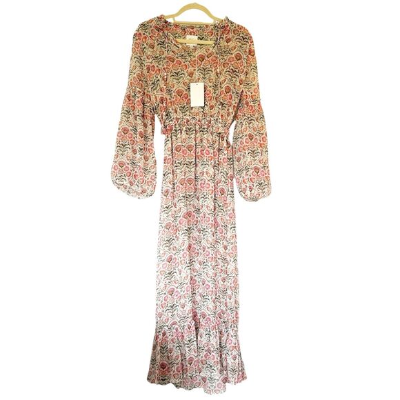 Misa Los Angeles Amata Dress In Somerset Floral Chiffon Bohemian Maxi XS NWT - Picture 2 of 16